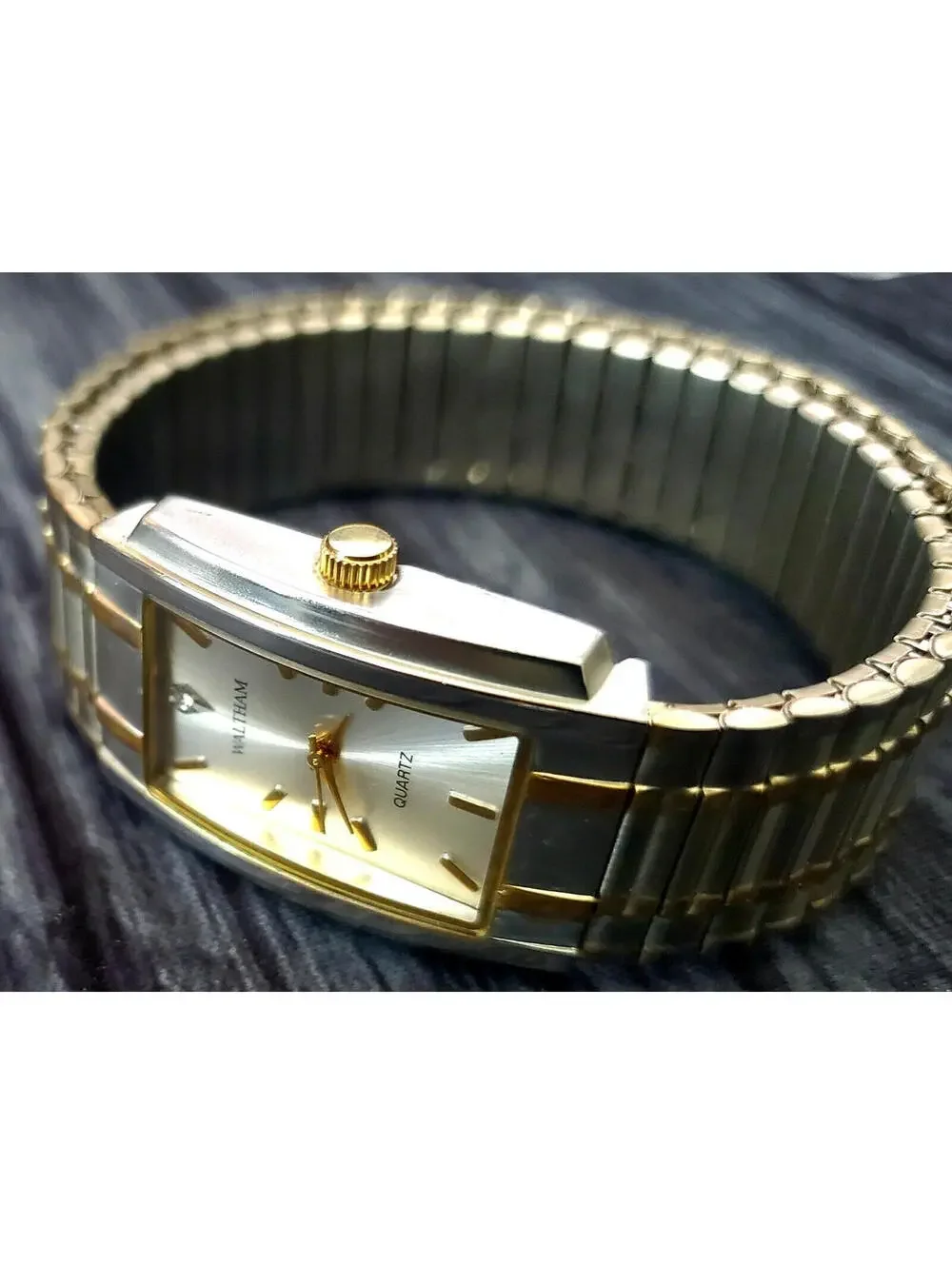 Rare Vintage Waltham Prestige‎ Diamond Mens Watch Box Papers
